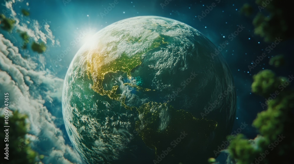 Fototapeta premium Green planet. Nature concept background