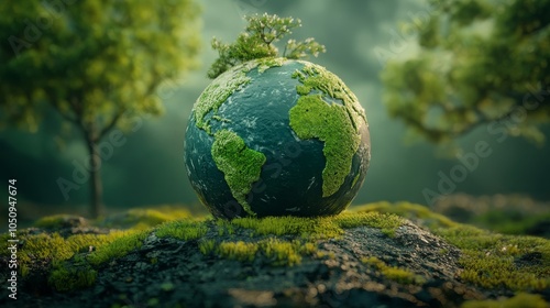 Green planet. Nature concept background