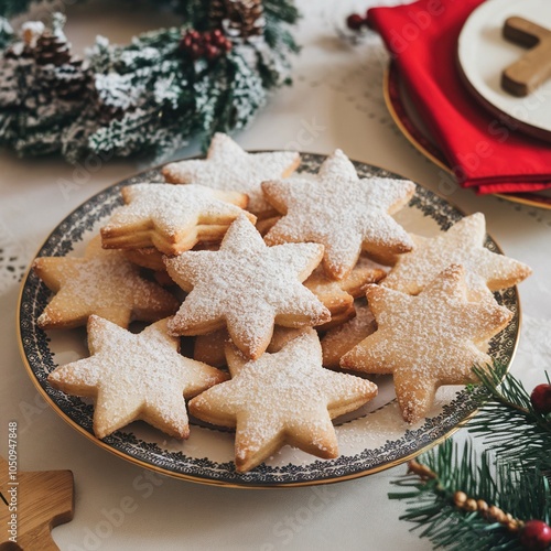 star shaped Christmas cookies photo