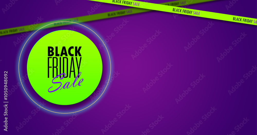Obraz premium Black Friday sale vector illustration, Purple and Lemon green