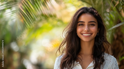 Smiling Woman in Nature