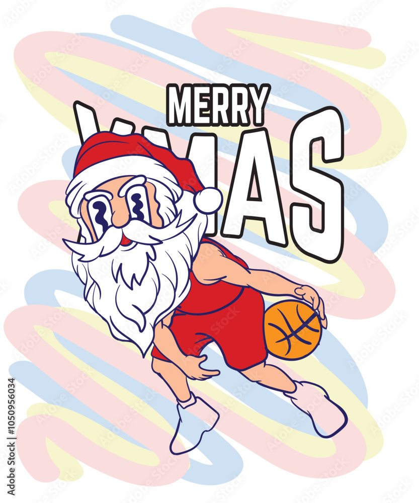 Fototapeta premium doodle pop art christmas background vector design 