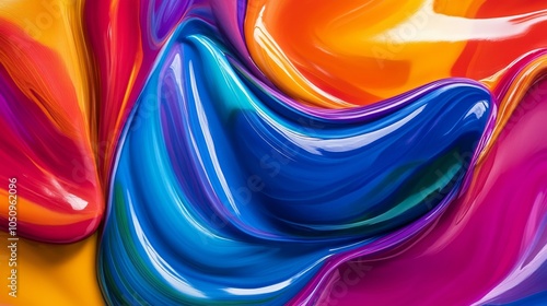 Embracing diversity through abstract swirls of vibrant colors, symbolizing unity and acceptance, photography style photo