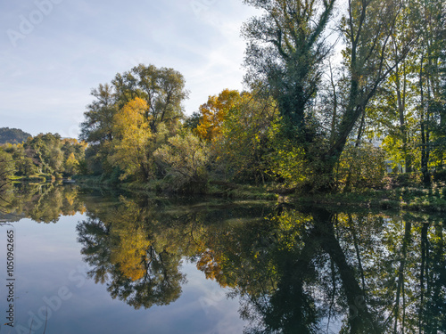 Autumn Landscape of Pancharevo lake,  Bulgaria