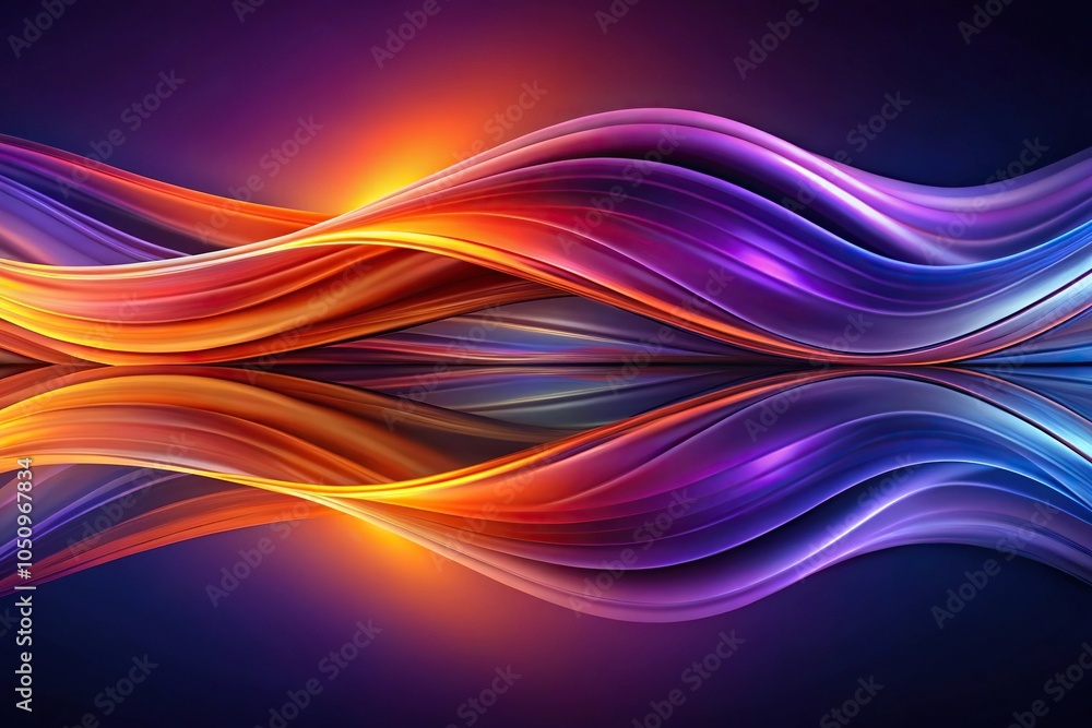 vibrant abstract background of purple, orange, and blue wavy shapes reflected in water vibrant abstract background of purple, orange, and blue wavy shapes reflected in water