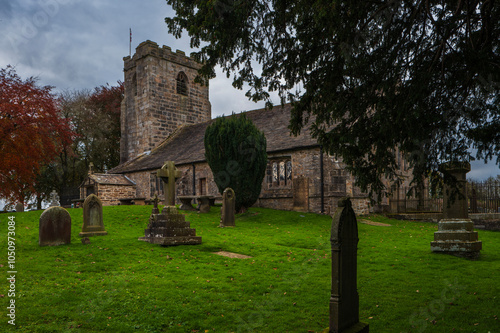 Old English Church and Graves 