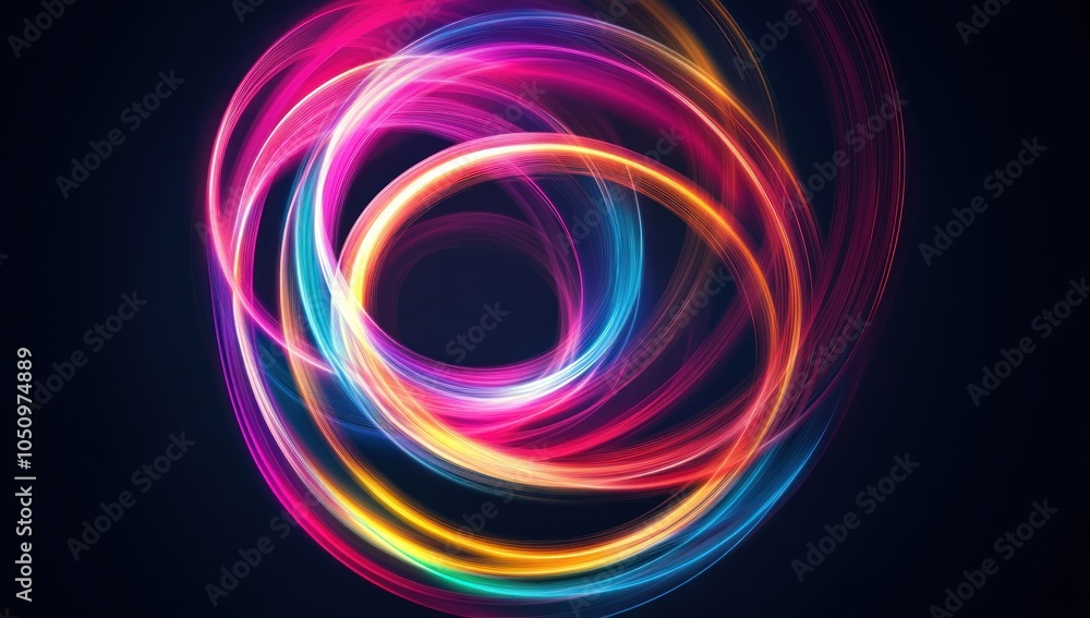 Abstract Colorful Light Circles Abstract Colorful Light Circles