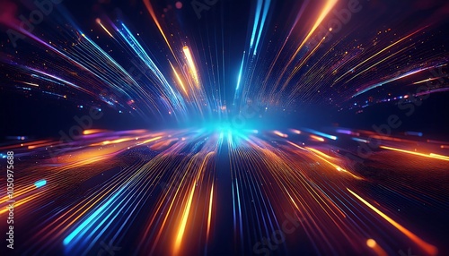 Abstract background in the form of speed concept lines, futuristic with glowing colors. Wallpapers.