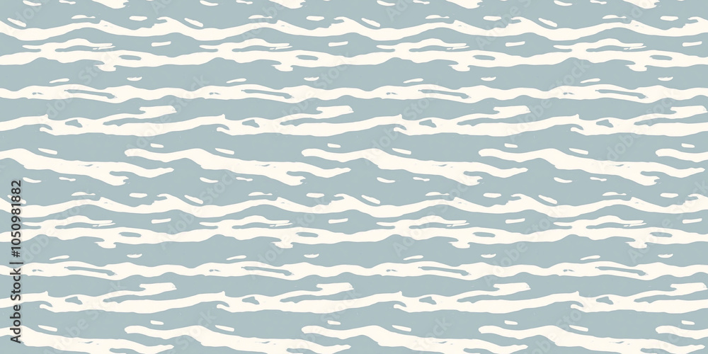 Obraz premium seamless pattern of water surface with white ripples, this vector illustration features a simple flat design with minimalism and organic design