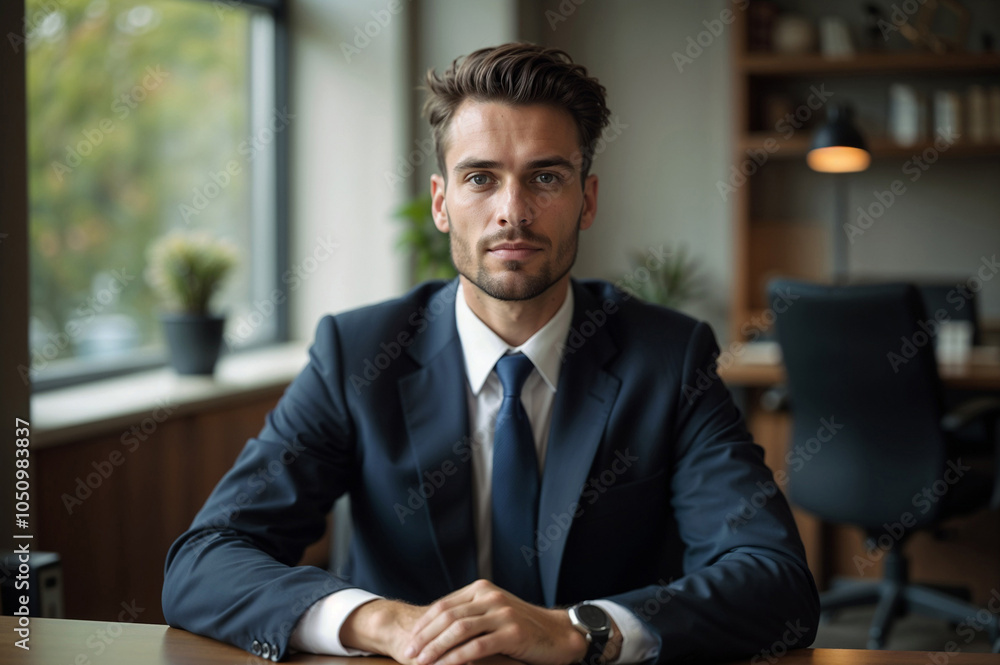 Confident lawyer in a room with soft lighting Confident lawyer in a room with soft lighting
