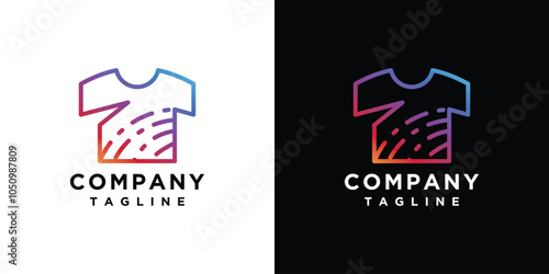 T-shirt logo design template. Unique t-shirt logo icon.