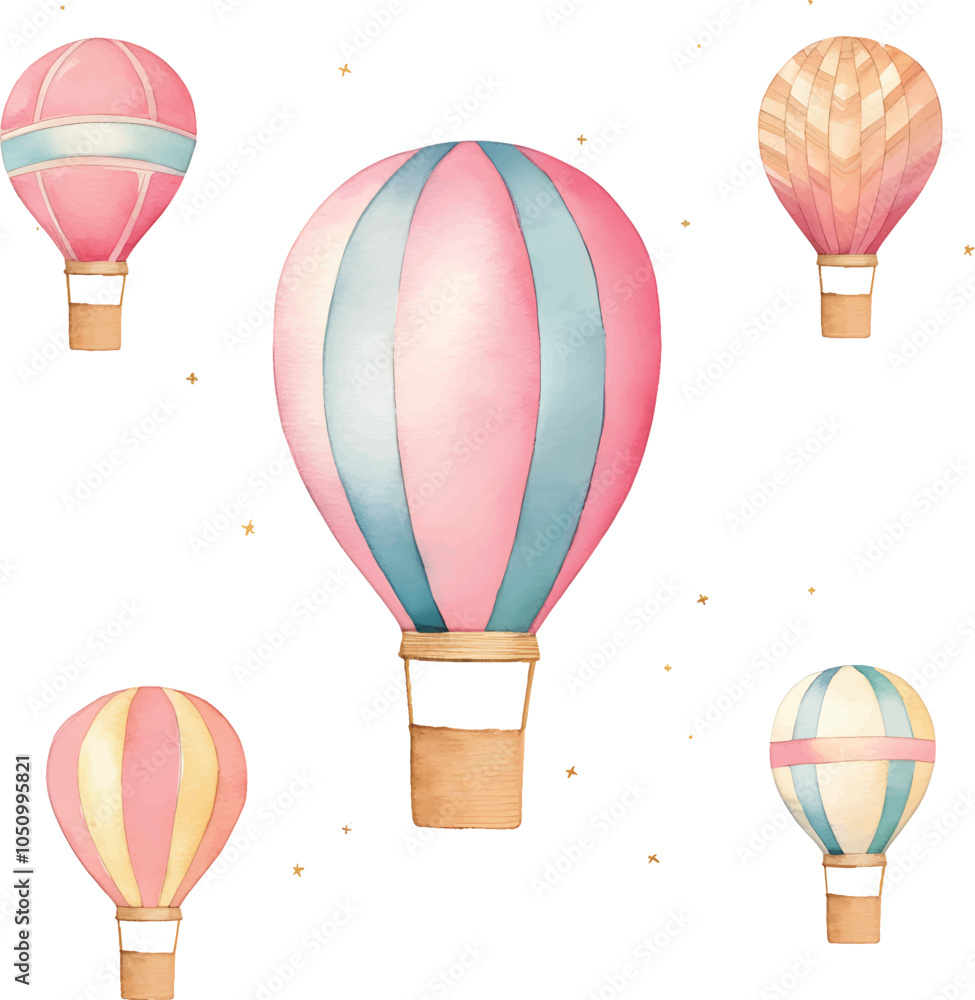 Naklejka premium hot air balloon vector