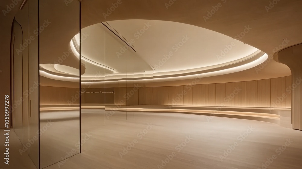 Obraz premium Modern Minimalist Interior with Soft Lighting