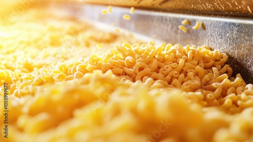 Pasta flour product production  technology manufacturing plant  industrial work  raw macaroni photo