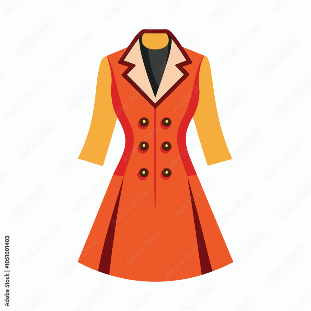 vector double breasted dress vector double breasted dress
