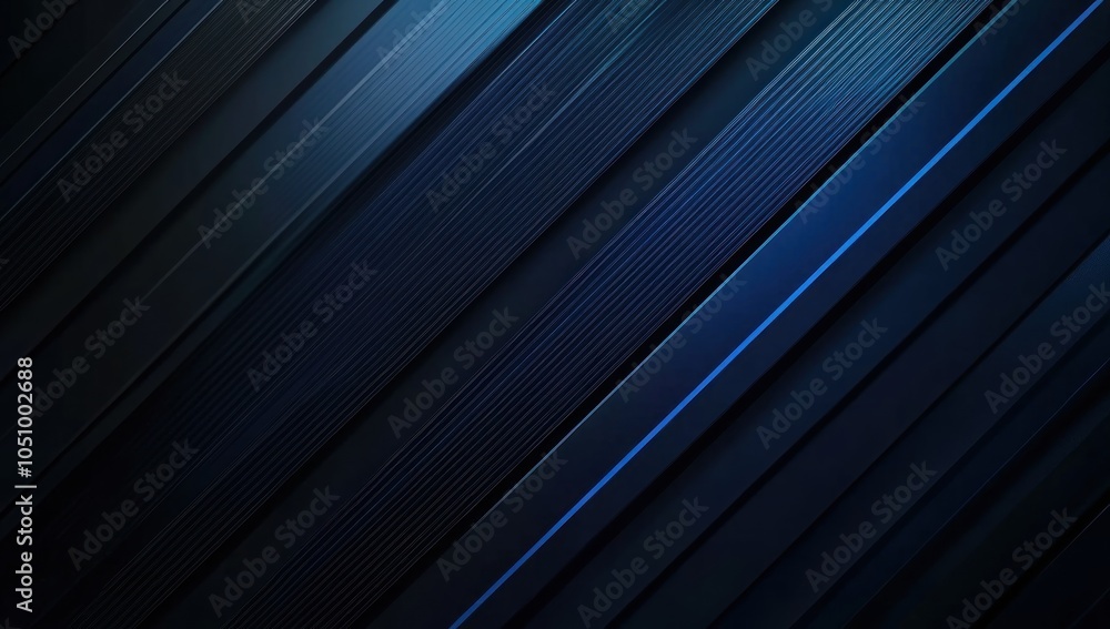 Obraz premium Abstract Blue and Black Diagonal Lines Background