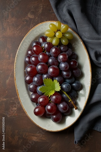 A bunch of green and black grapes, Fresh grasp images