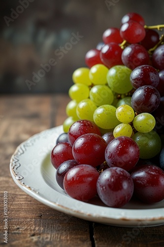 A bunch of green and black grapes, Fresh grasp images