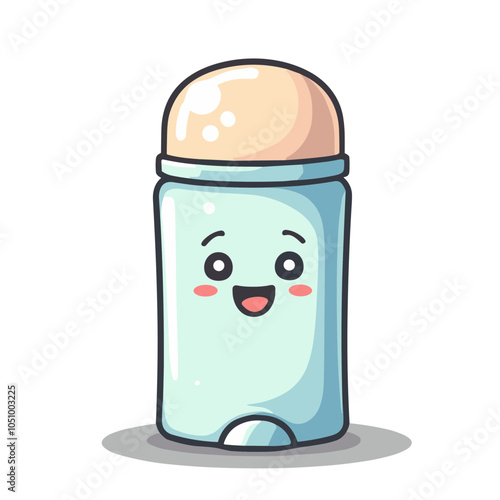 Cute kawaii deodorant vector illustration, bathroom item