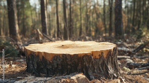 Wallpaper Mural The texture of the stump in the cut. Cutting down trees for firewood Torontodigital.ca