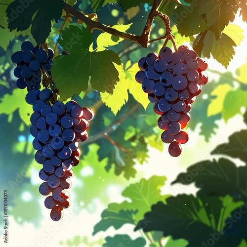 A bunch of green and black grapes, Fresh graps images