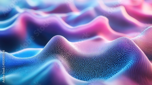 Wave cloth with microscopic detail 3d rendering.