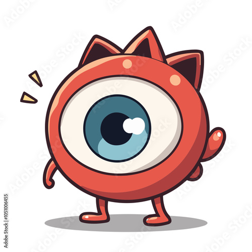 Vector illustration of cyclops monster character