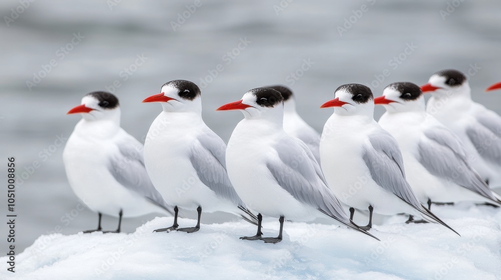 Arctic Terns Nesting on an Iceberg Arctic Terns Nesting on an Iceberg
