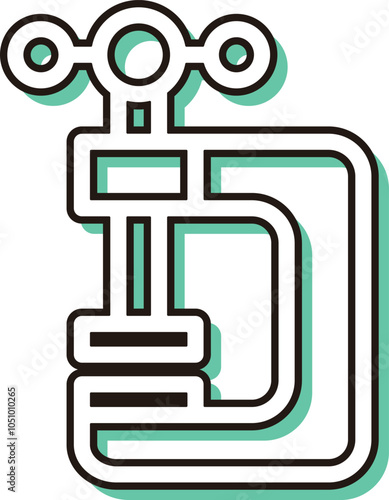 カラーシャドウ作業道具単品アイコン　万力