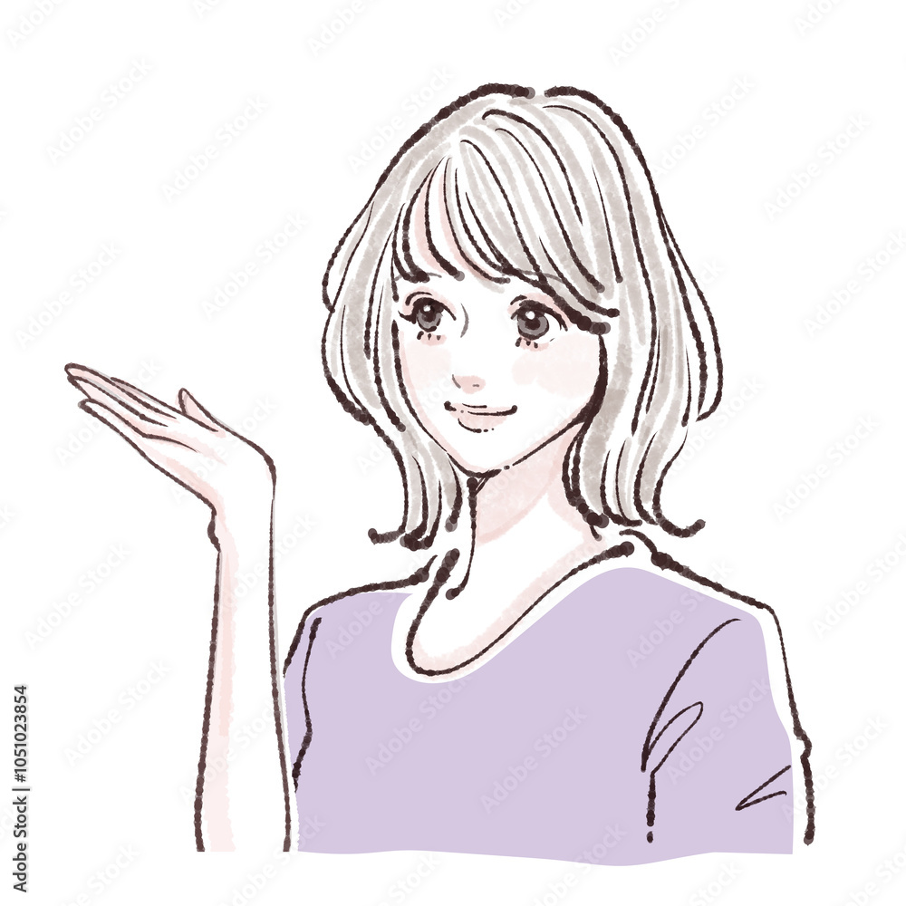 女性・女の子のイラスト素材 女性・女の子のイラスト素材