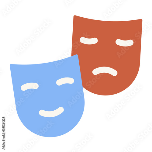 comedy and tragedy mask icon 