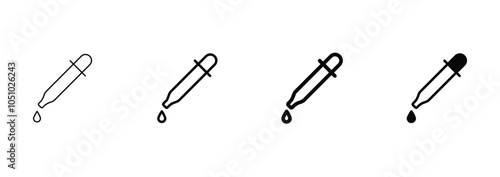 dropper icon set vector. Pipette icon