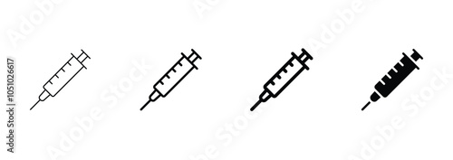 syringe icon set. injection icon vector
