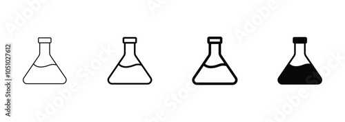 test tube icon set vector. Laboratory icon