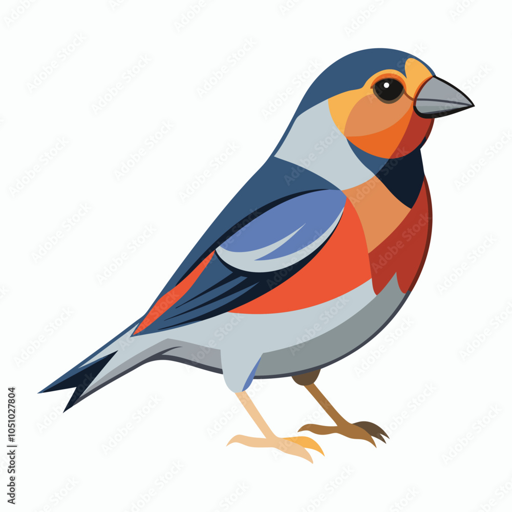 Fototapeta premium finch on white background