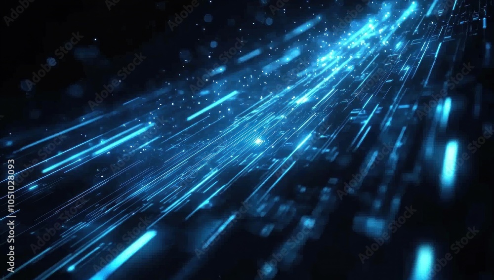 Abstract Blue Lines and Light Abstract Blue Lines and Light