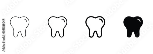 tooth icon set vector. dental symbol icon