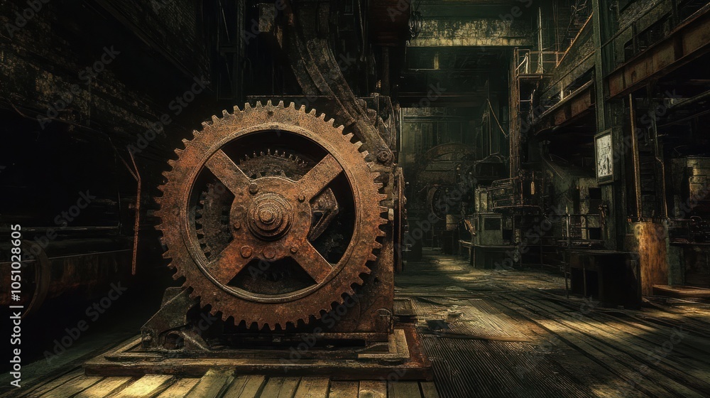 Rusty Gears and Industrial Interior Rusty Gears and Industrial Interior