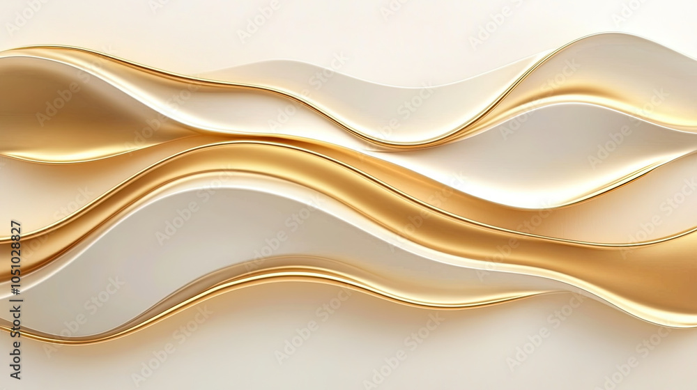 Obraz premium abstract golden wave background, promotion advertisement poster