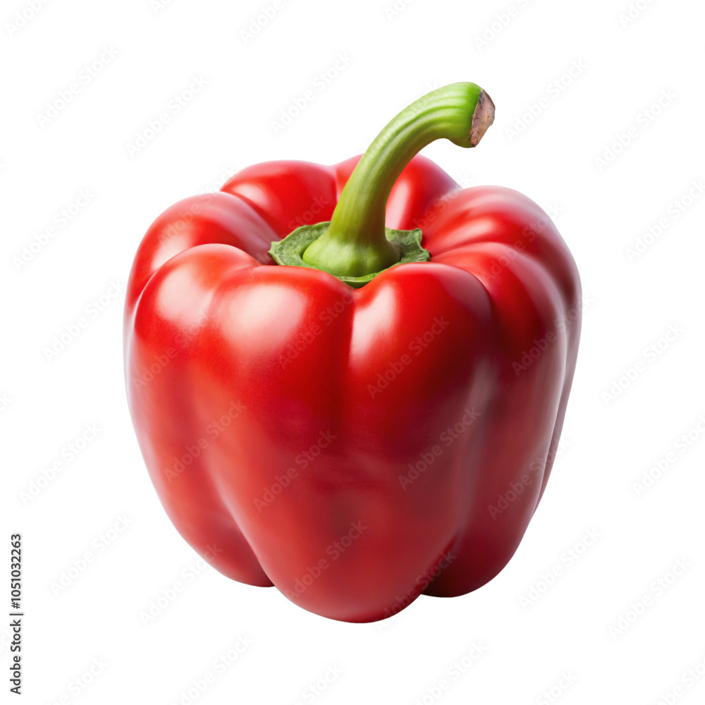 A red pepper on a transparent background, red capsicum. PNG file A red pepper on a transparent background, red capsicum. PNG file