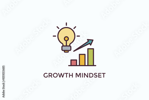 Growth Mindset Vector Icon Or Logo Illustration