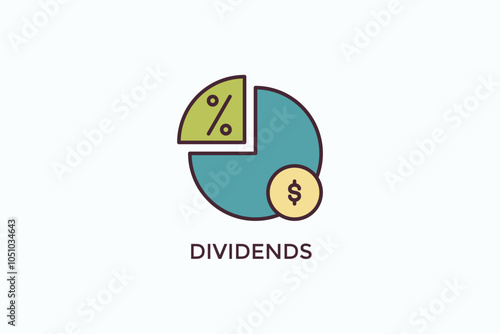 Dividends Vector Icon Or Logo Illustration