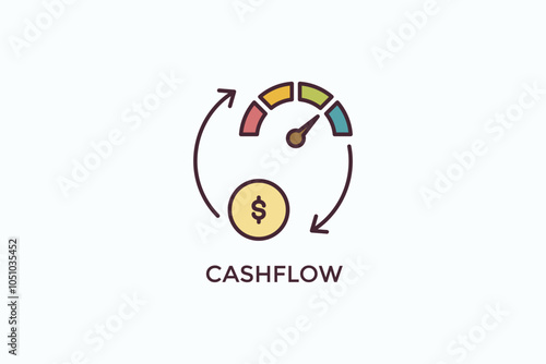 Cashflow Vector Icon Or Logo Illustration