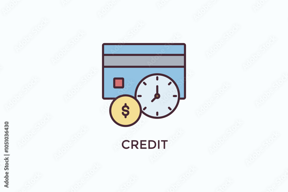 Credit Vector Icon Or Logo Illustration Credit Vector Icon Or Logo Illustration