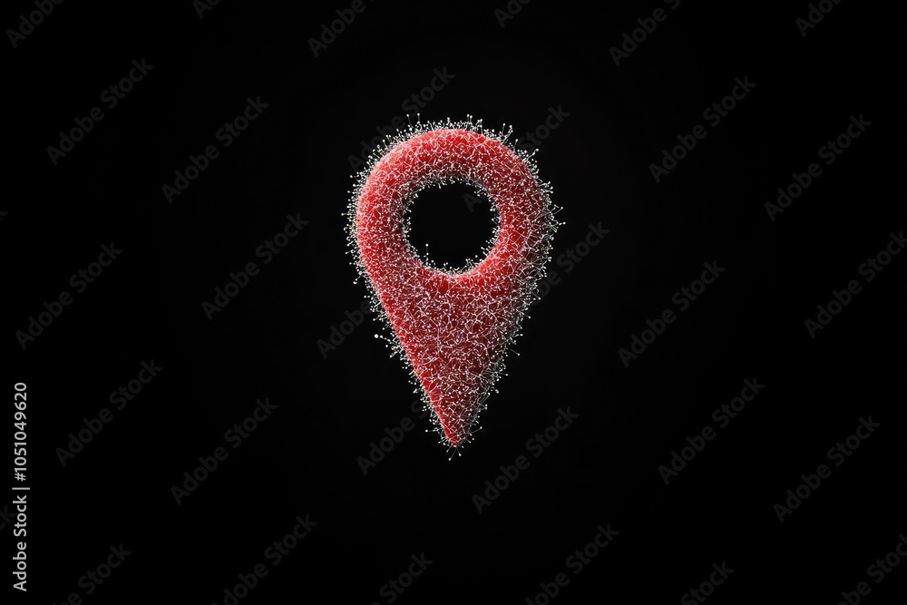 Abstract Navigation Icon in Red and White Abstract Navigation Icon in Red and White