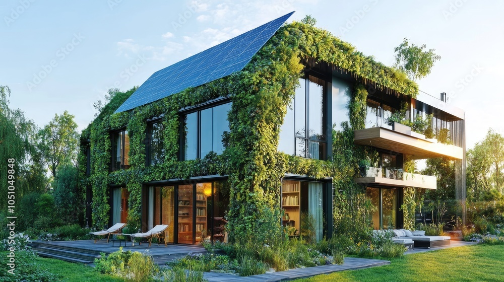 A sustainable modern home embraced by nature a fusion of architecture and environment A sustainable modern home embraced by nature a fusion of architecture and environment