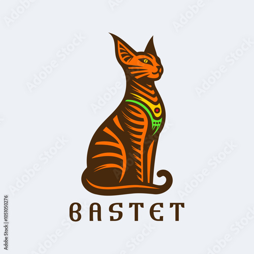 Vector Illustration of a egyptian god of cat
