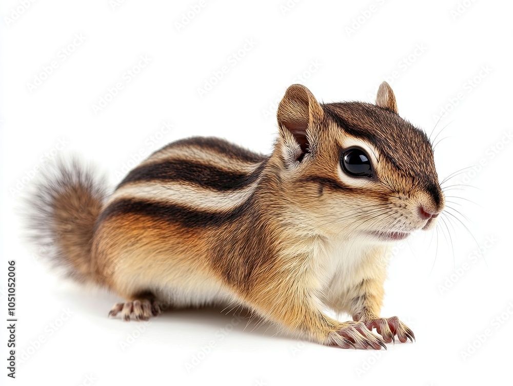 Obraz premium chipmunk isolated on white background