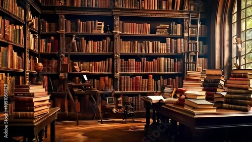 books in a library