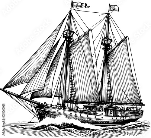 sailing boat on the sea